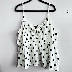 Torrid 3 Polka Dot Peplum Tank Top